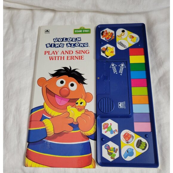 Sesame Street Book Golden Sing Along Play and Sing with Ernie 1993 hardcover - Picture 1 of 7